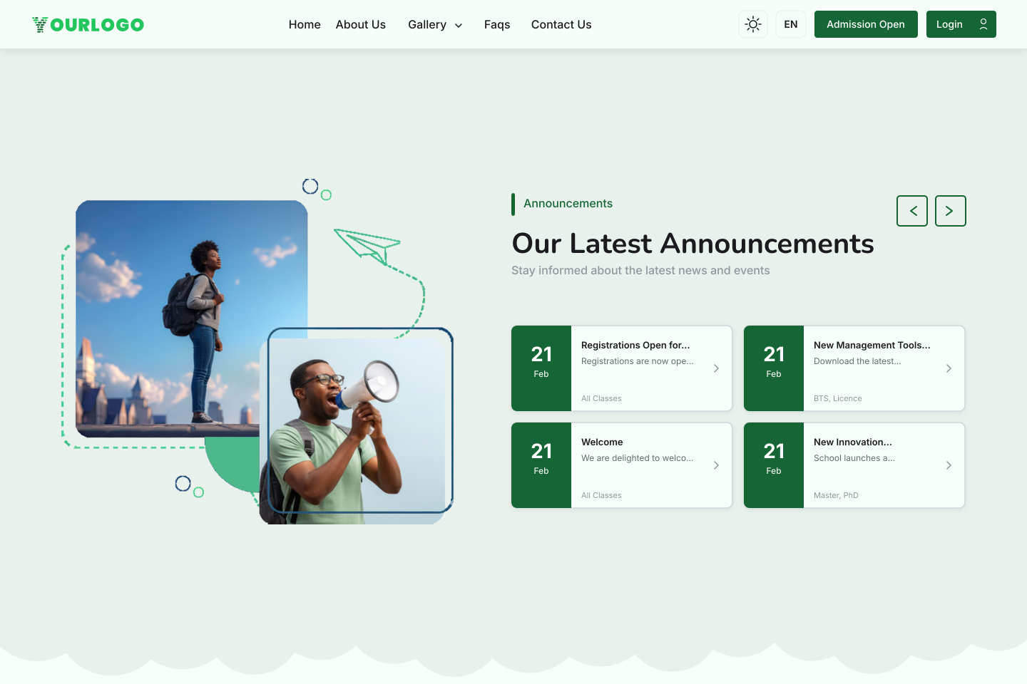School Website · Announcements